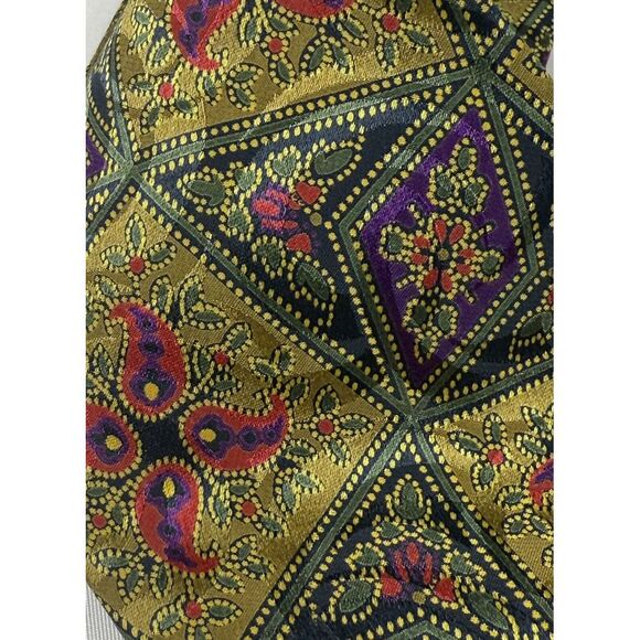 PRINCEPS ALEXANDER Silk tie Made in Italy  Geometric Ajrakh rare - Picture 10 of 10